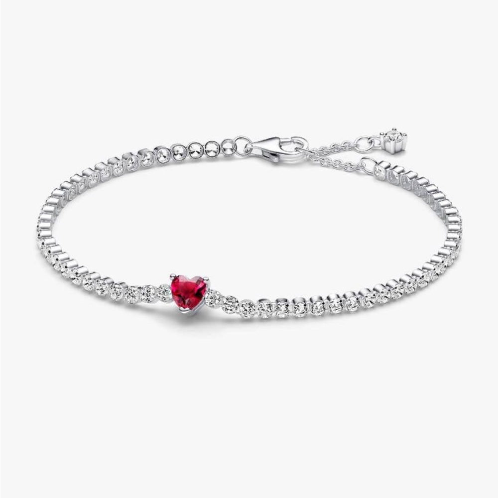 Pandora Red sparkling heart bracelet